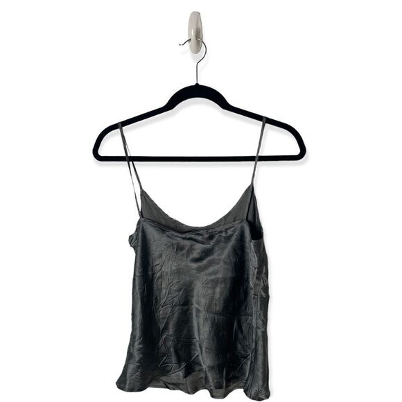 Les Copains Grey Tank Top Sz 46 L Made in Italy Minimalist Cami - Picture 3 of 4